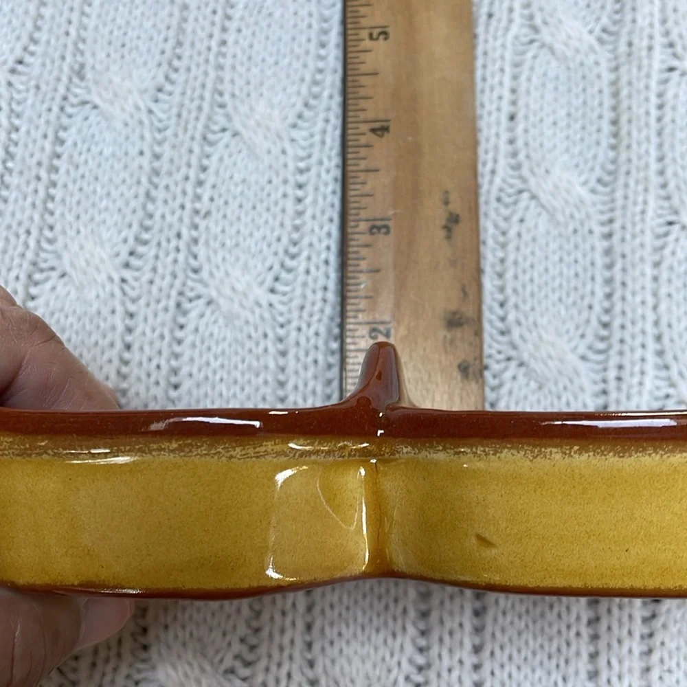 Pier 1 Imports small divided bowl condiment charcuterie Italy hand painted